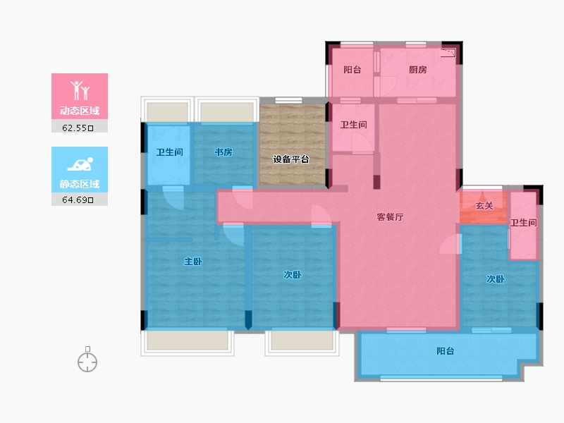 广西壮族自治区-桂林市-吾悦华府-120.14-户型库-动静分区