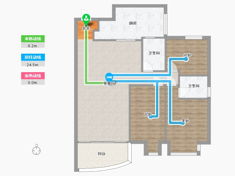 广东省-广州市-骏景花园-101.28-户型库-动静线