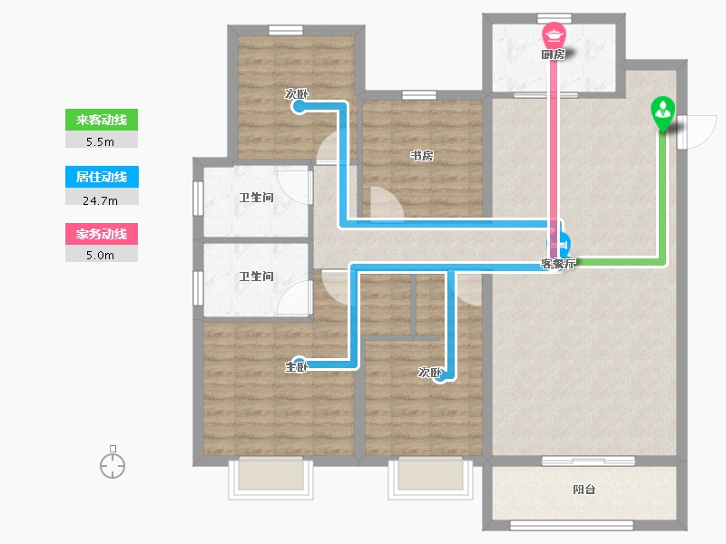 山西省-晋中市-阳光城文澜府-115.00-户型库-动静线