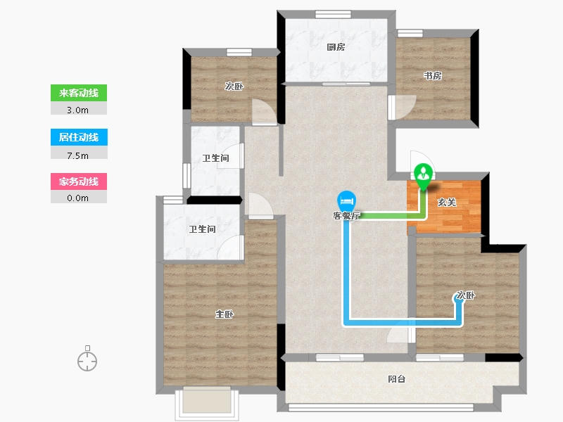 浙江省-宁波市-海湾金茂悦-100.01-户型库-动静线