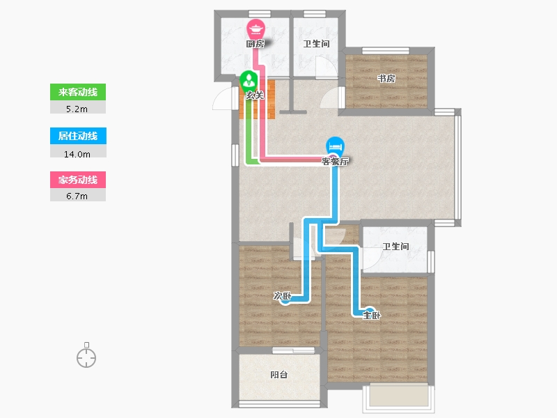 重庆-重庆市-中旅城（星旅城）-85.00-户型库-动静线