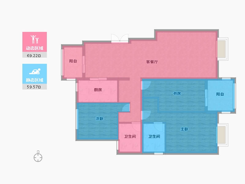 天津-天津市-首创天阅海河-116.30-户型库-动静分区