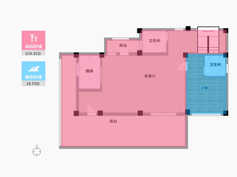 浙江省-宁波市-斯卡兰SkyLine-114.90-户型库-动静分区