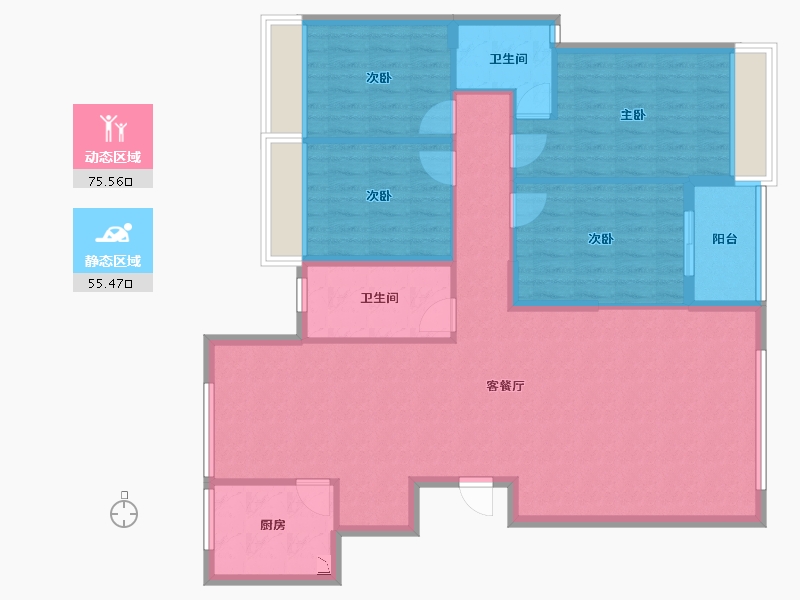 湖南省-常德市-德山新城-119.12-户型库-动静分区