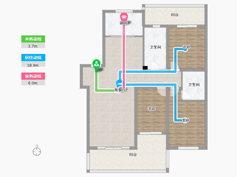 辽宁省-盘锦市-公园里-124.35-户型库-动静线