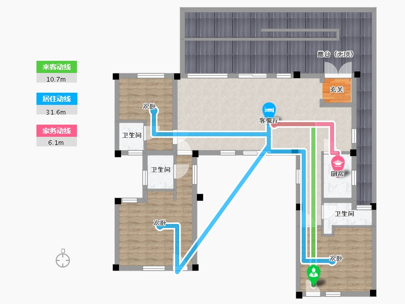 浙江省-宁波市-斯卡兰SkyLine-127.99-户型库-动静线