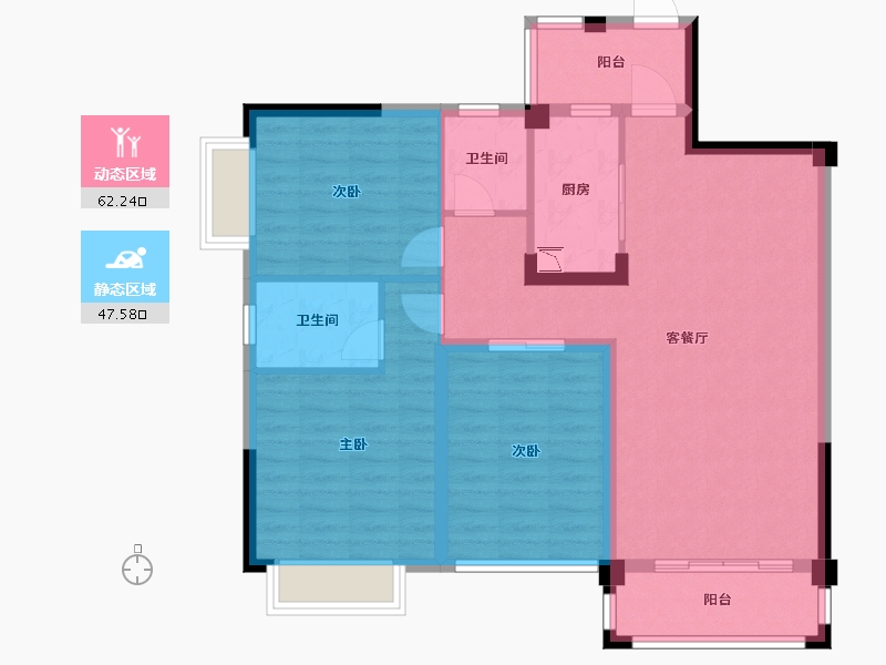 广西壮族自治区-桂林市-半岛豪庭-98.42-户型库-动静分区