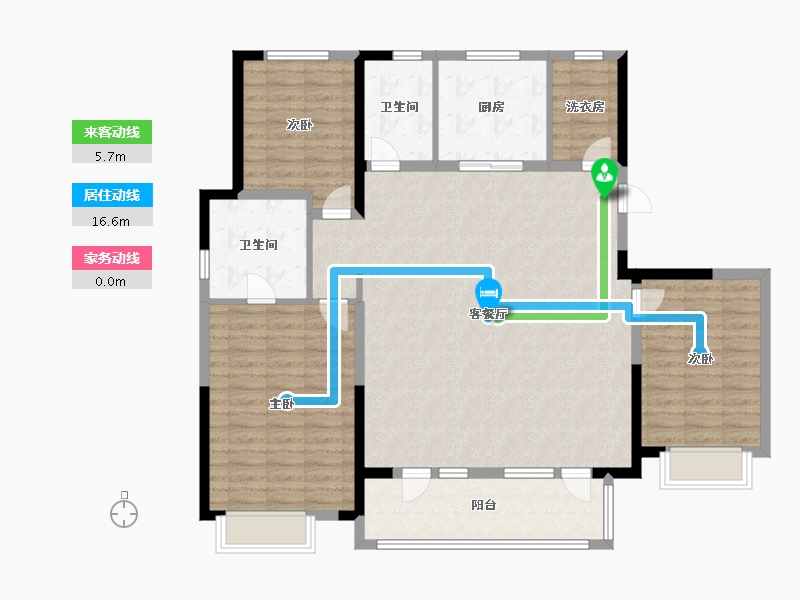 山东省-青岛市-李哥庄机场小镇-131.45-户型库-动静线