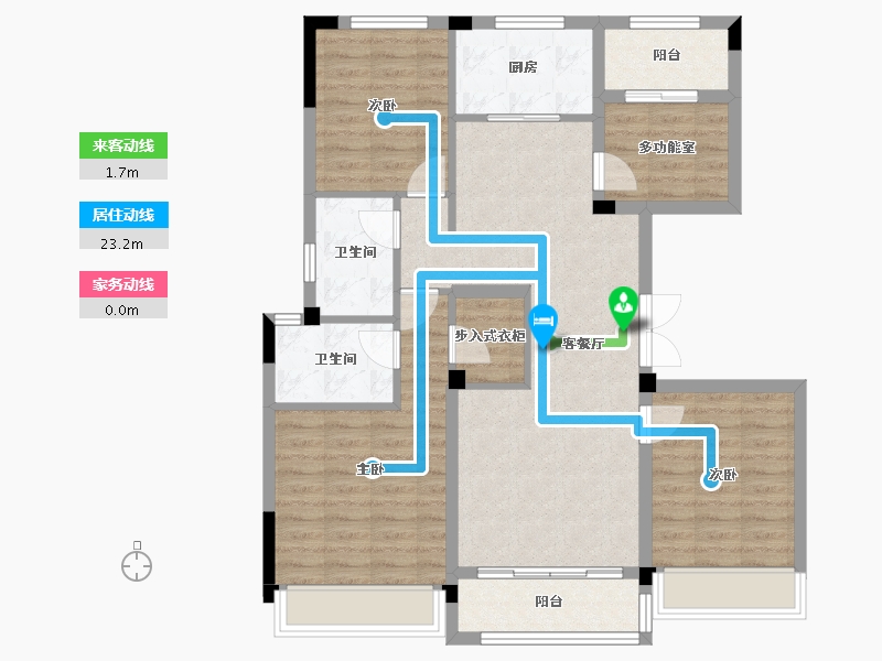 浙江省-湖州市-云溪雅苑-98.08-户型库-动静线