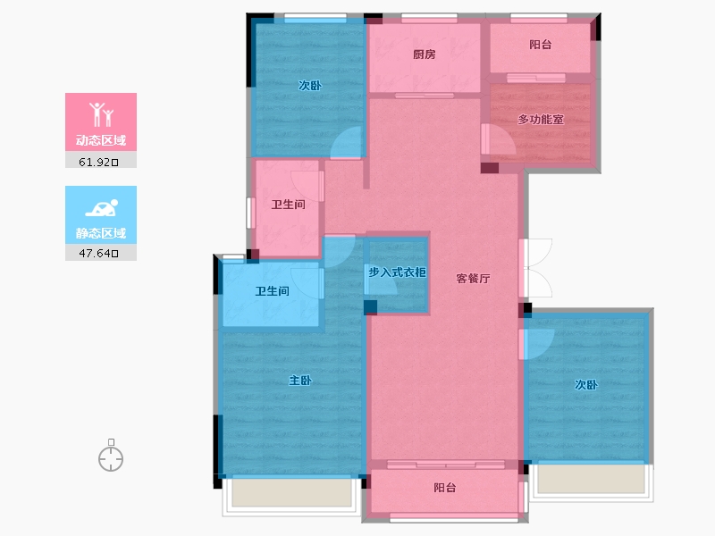 浙江省-湖州市-云溪雅苑-98.08-户型库-动静分区