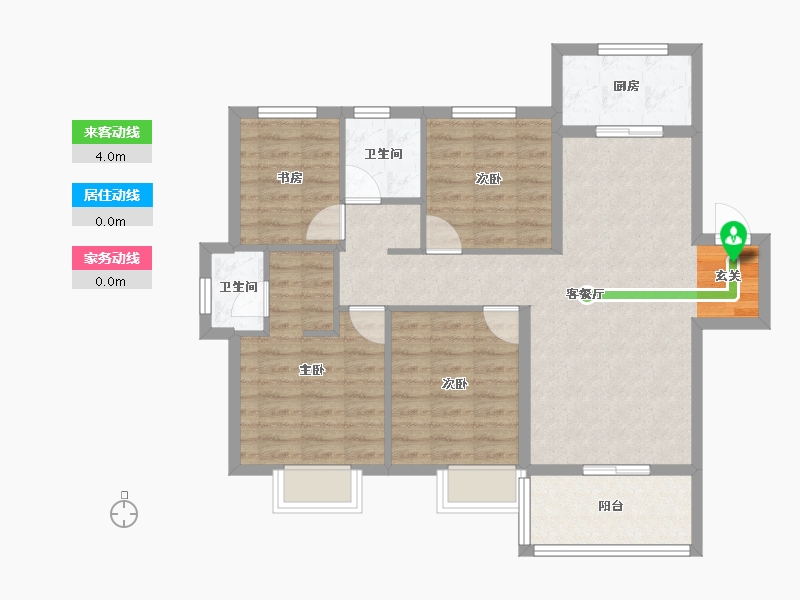 安徽省-合肥市-孔雀城时代北宸-86.49-户型库-动静线