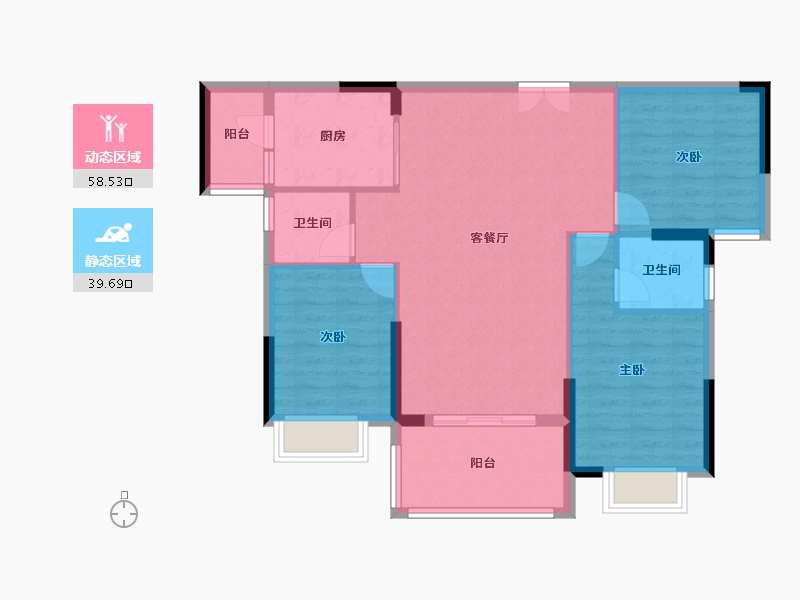 广东省-清远市-和富湖畔公馆-89.00-户型库-动静分区