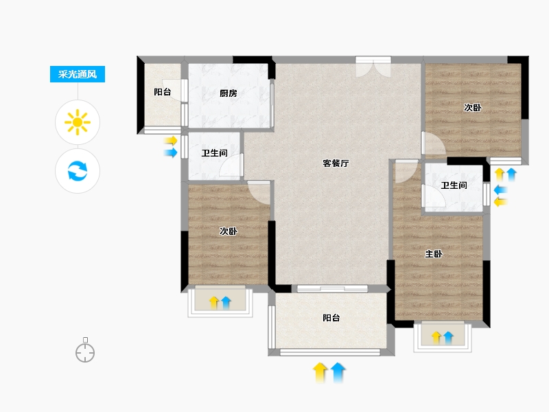 广东省-清远市-和富湖畔公馆-89.00-户型库-采光通风