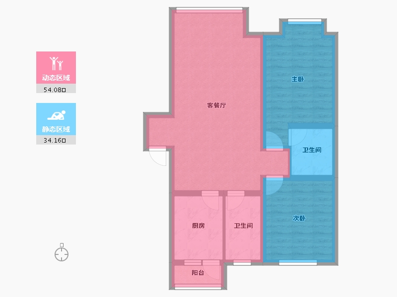 辽宁省-阜新市-世纪豪庭-78.51-户型库-动静分区