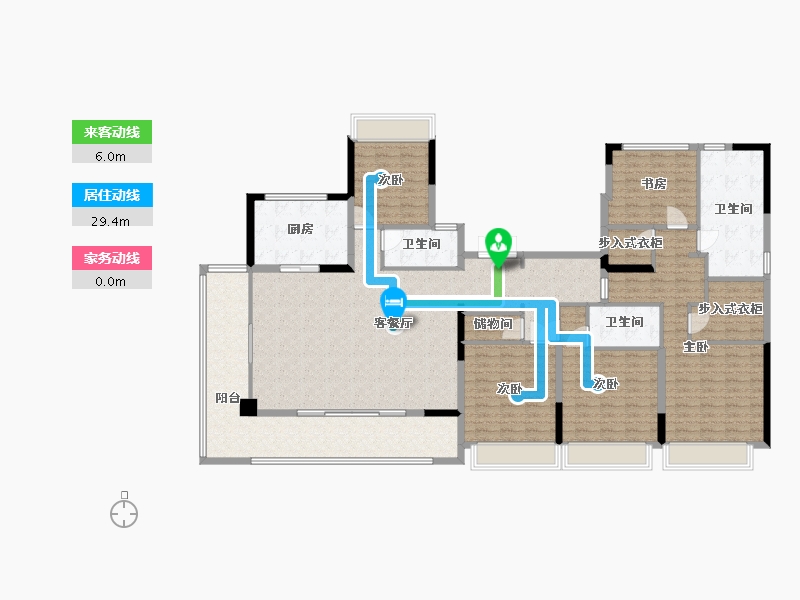 安徽省-合肥市-融创・滨湖印-187.68-户型库-动静线