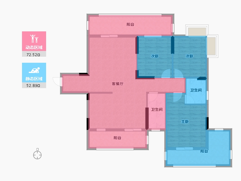 湖南省-衡阳市-雅士林御苑-111.94-户型库-动静分区