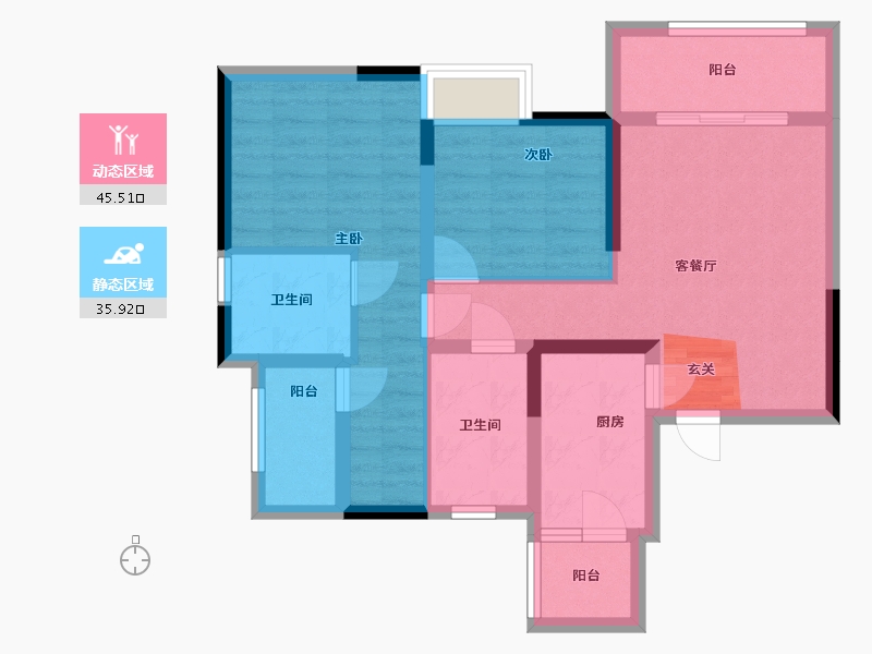 四川省-成都市-铂悦郡二期公园墅-71.24-户型库-动静分区