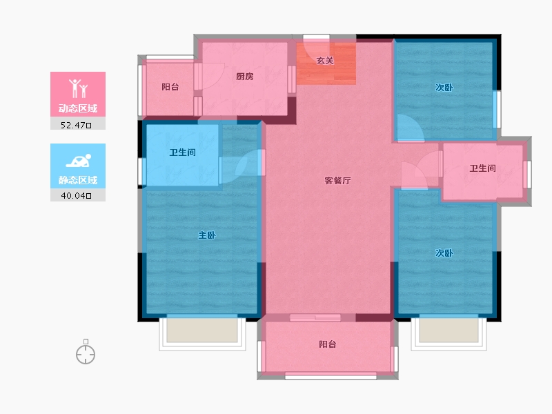 四川省-成都市-同森锦逸-82.25-户型库-动静分区