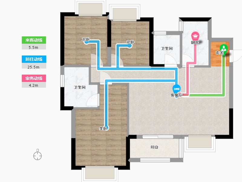 四川省-成都市-同森锦逸-80.29-户型库-动静线