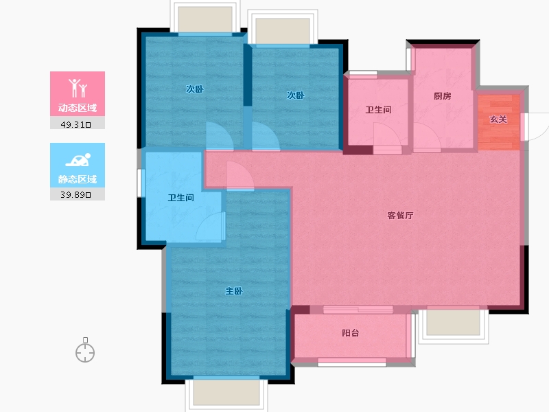 四川省-成都市-同森锦逸-80.29-户型库-动静分区