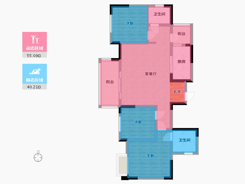 四川省-成都市-中交牧山美庐-84.14-户型库-动静分区