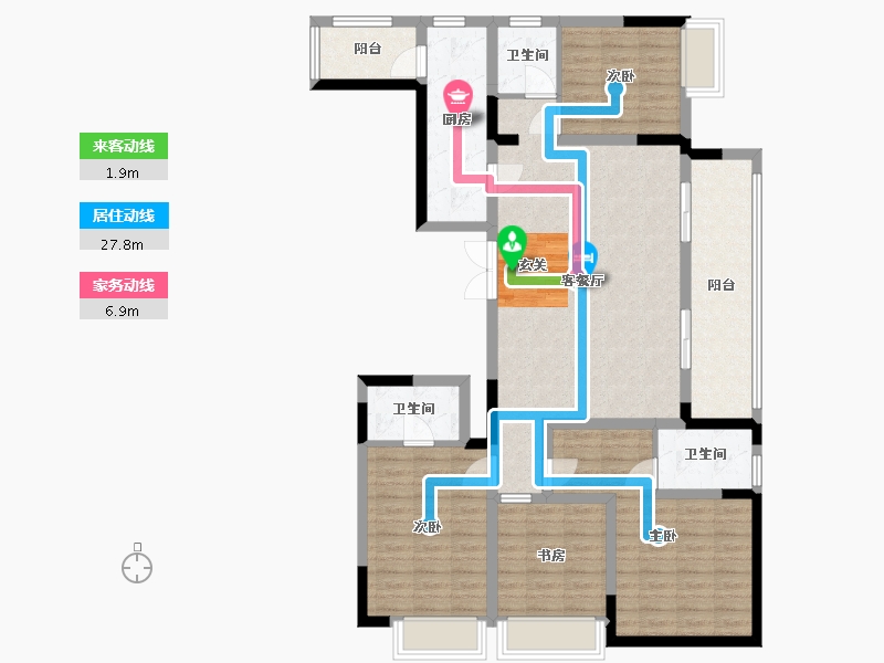 四川省-成都市-人居越秀紫云府项目-115.56-户型库-动静线