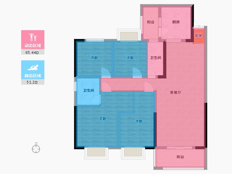 云南省-昭通市-康养小镇-103.51-户型库-动静分区