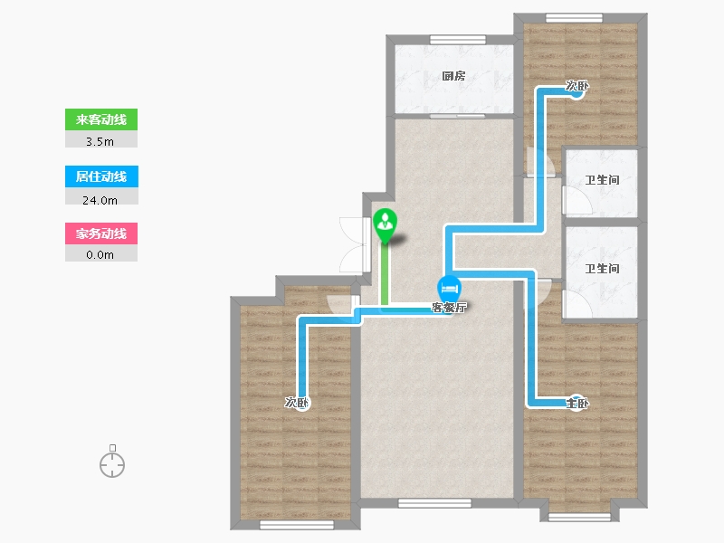 内蒙古自治区-锡林郭勒盟-溪林湾-108.00-户型库-动静线