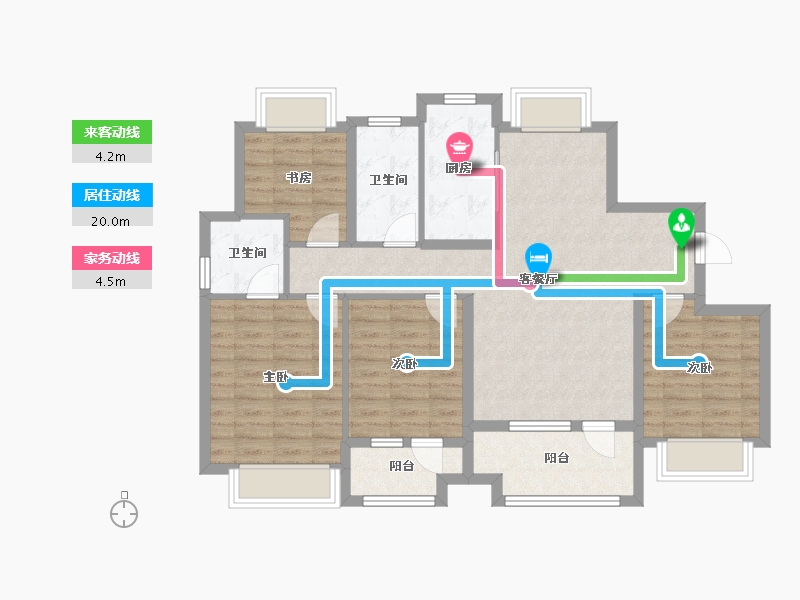 湖北省-襄阳市-东津世纪城-96.81-户型库-动静线