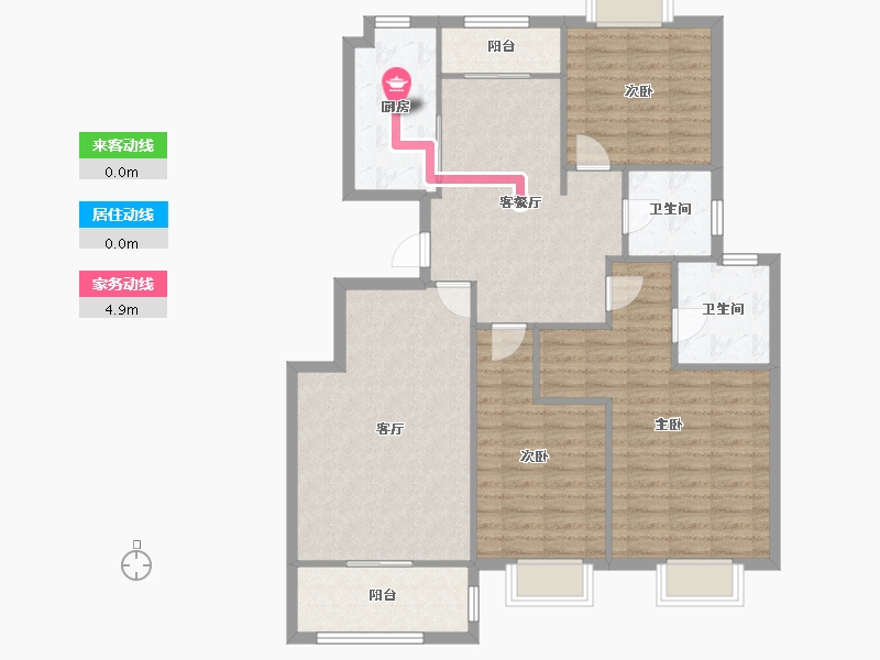 江苏省-南京市-颐秀居-112.10-户型库-动静线