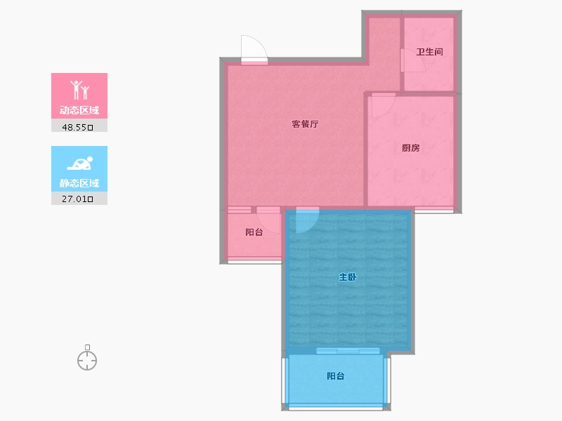 浙江省-温州市-将军组团-68.00-户型库-动静分区