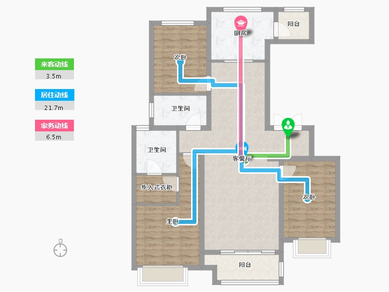 山西省-太原市-富力湾-104.08-户型库-动静线