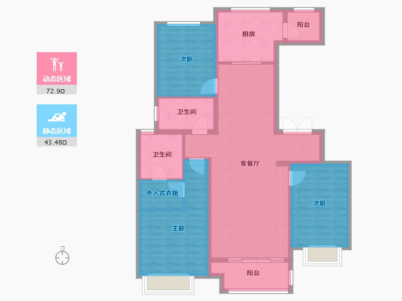 山西省-太原市-富力湾-104.08-户型库-动静分区