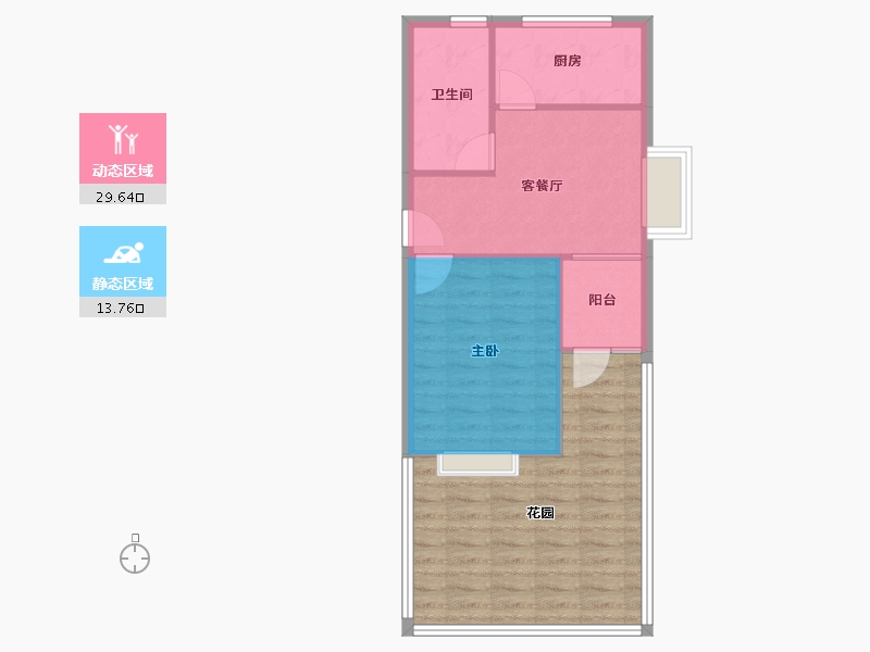 上海-上海市-玉兰香苑-60.78-户型库-动静分区