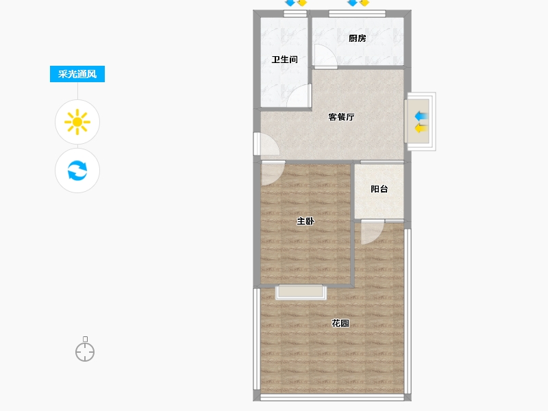 上海-上海市-玉兰香苑-60.78-户型库-采光通风