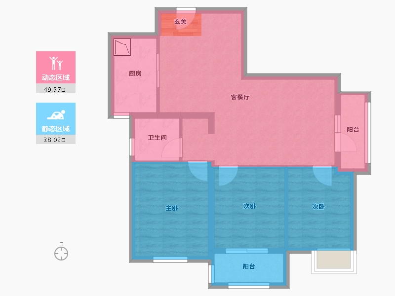 湖北省-武汉市-金地悦海湾-77.93-户型库-动静分区