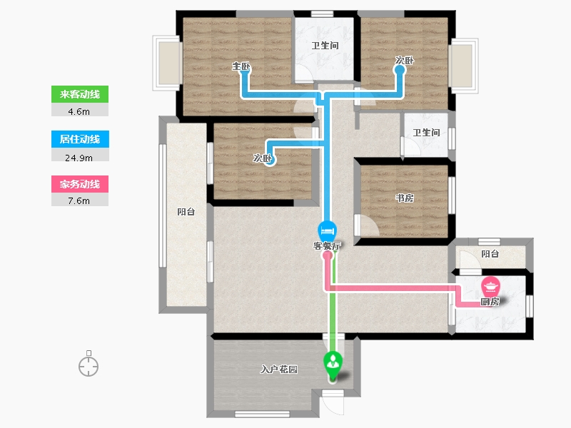 湖南省-娄底市-百宏学府城-124.53-户型库-动静线