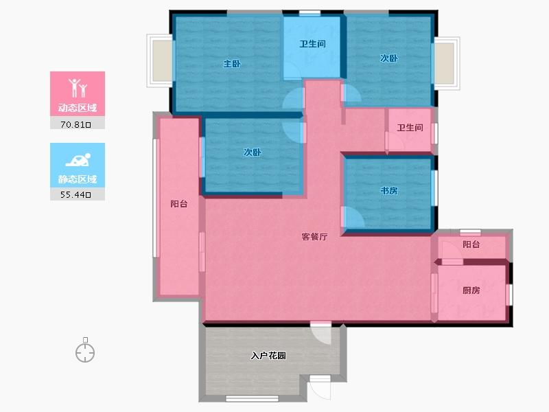 湖南省-娄底市-百宏学府城-124.53-户型库-动静分区