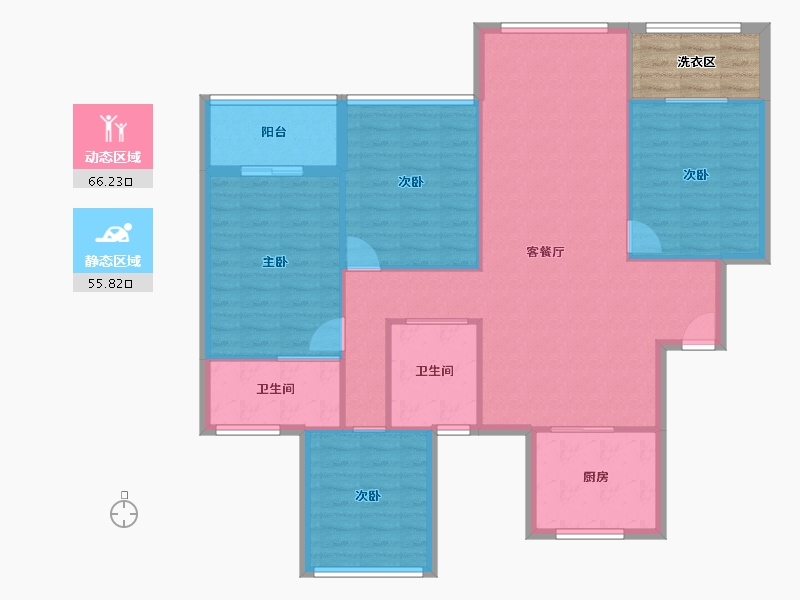 浙江省-宁波市-龙湖天宸原著-116.62-户型库-动静分区