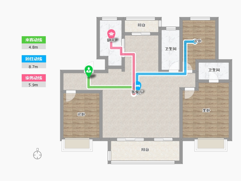 河南省-周口市-项城建业城-108.96-户型库-动静线