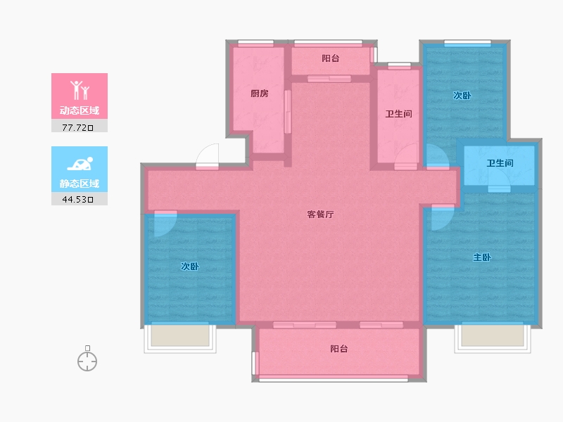 河南省-周口市-项城建业城-108.96-户型库-动静分区