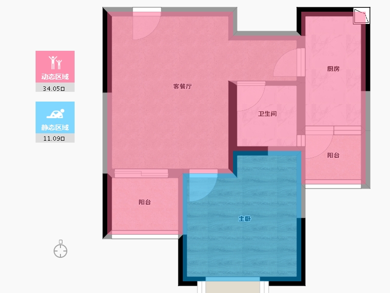 四川省-成都市-保水逸苑E区4-3103-39.00-户型库-动静分区