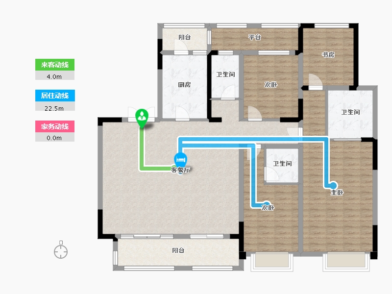 江苏省-常州市-天宁吾悦广场-160.42-户型库-动静线