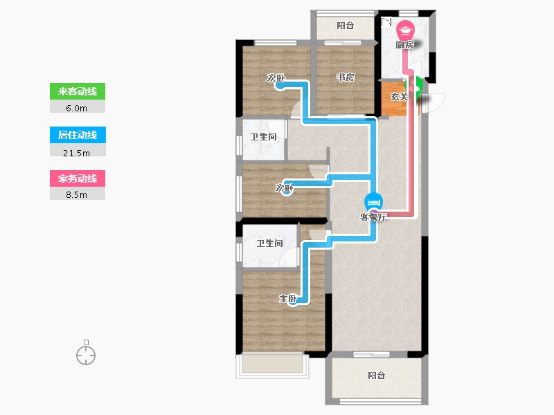 湖北省-武汉市-五矿万境水岸-96.47-户型库-动静线