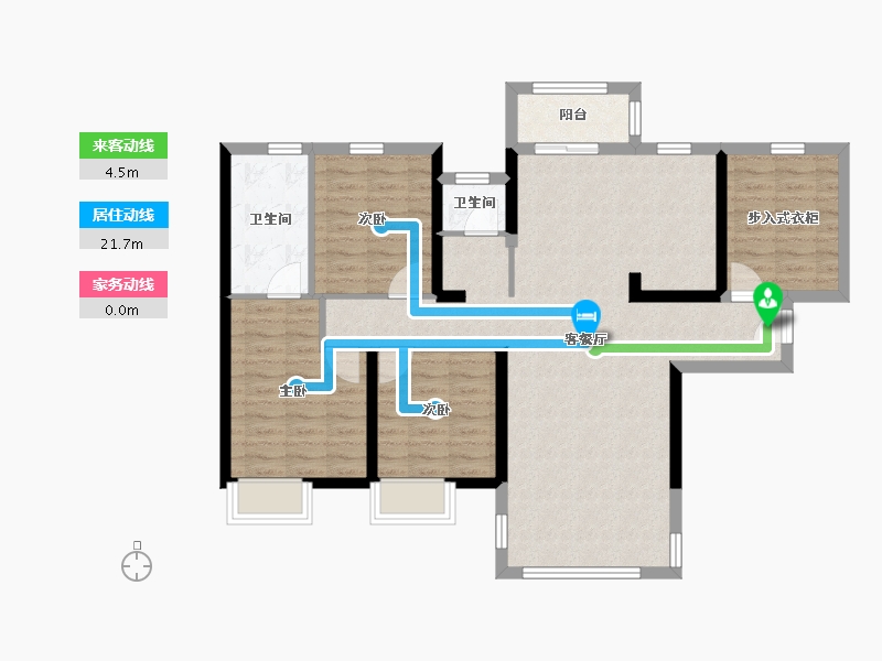 湖南省-长沙市-长房云时代-99.13-户型库-动静线