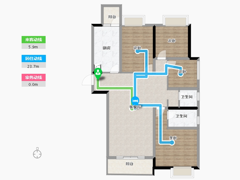 湖南省-长沙市-梦想枫林湾-116.55-户型库-动静线