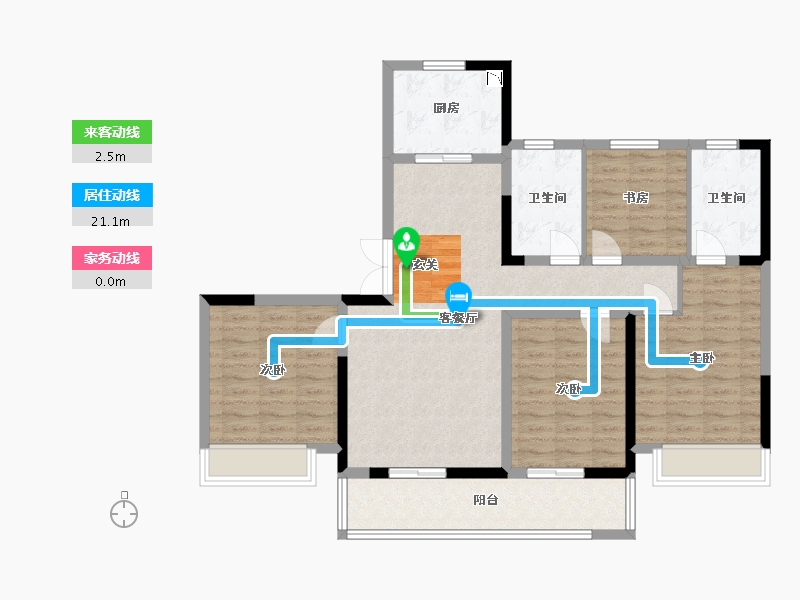 江苏省-常州市-龙运天城-106.40-户型库-动静线