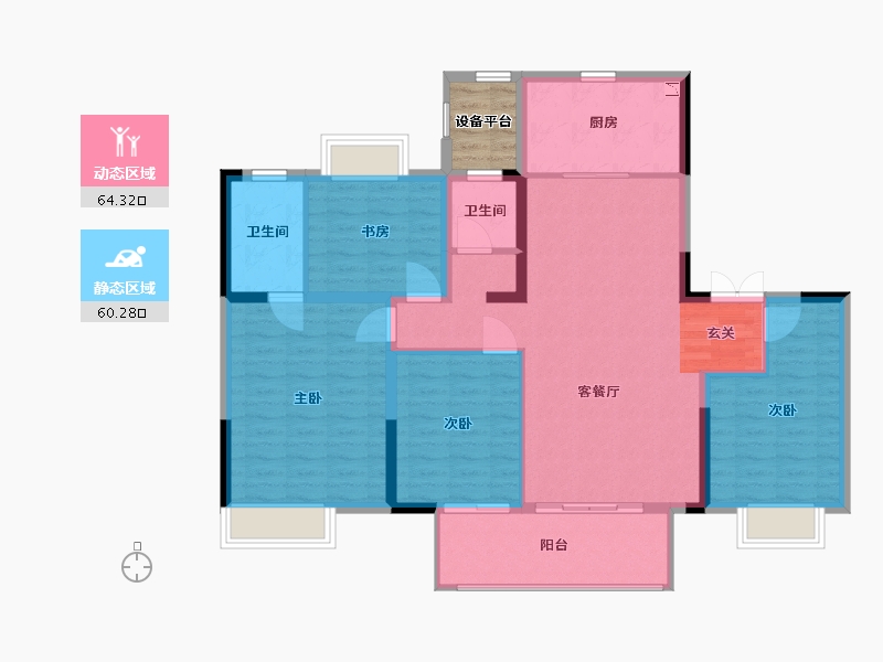 江苏省-常州市-牡丹水岸首府-116.33-户型库-动静分区