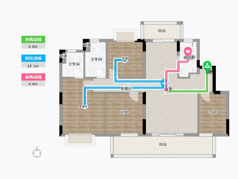 广西壮族自治区-南宁市-联发臻境-111.67-户型库-动静线