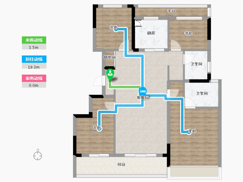 浙江省-温州市-温州龙湖天钜-106.48-户型库-动静线